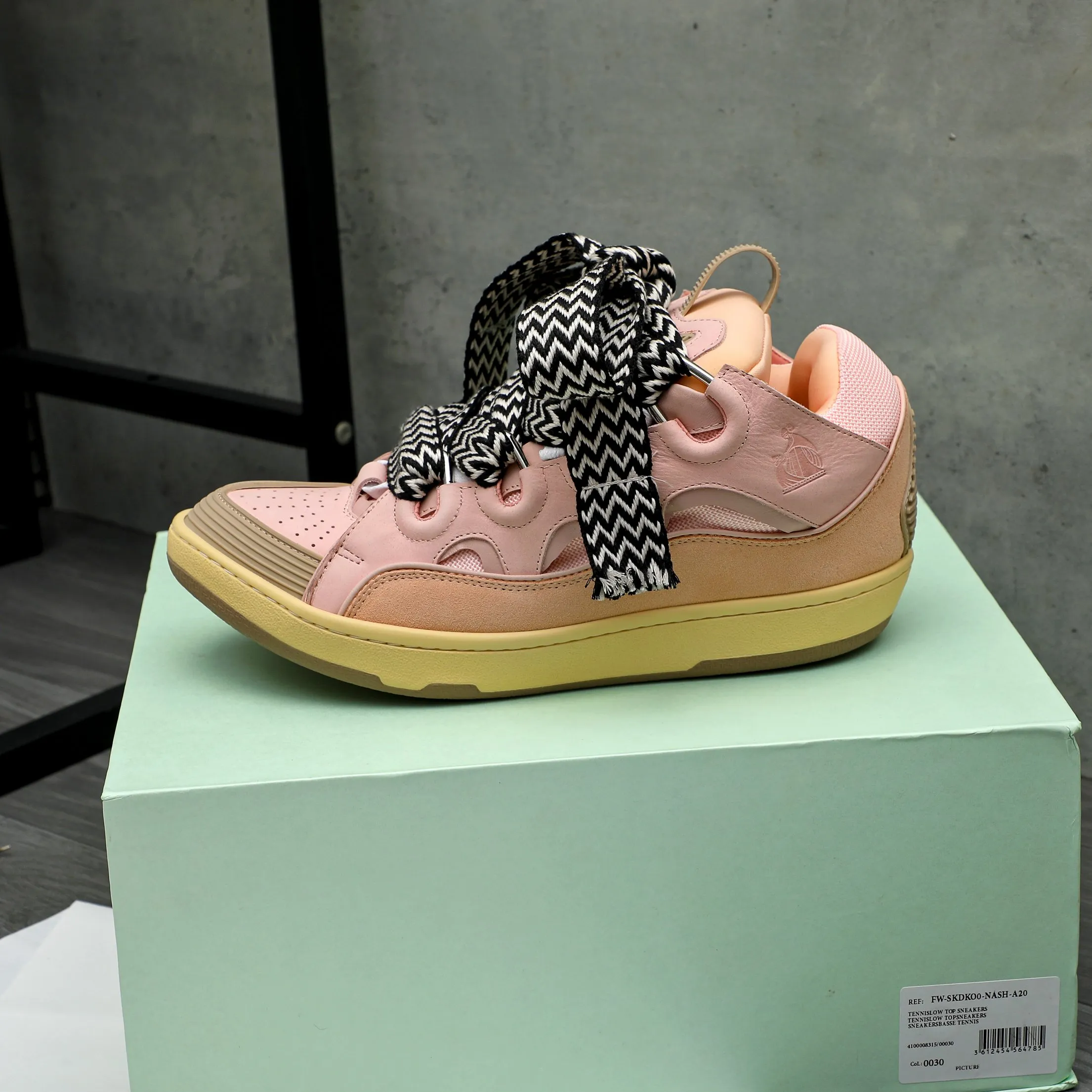 Men's shoes 💰740 [Lanvin] Lanvin high-end quality original couple's casual shoes - Upper: imported cowhide leather splicing breathable mesh - Inner lining: Lycra elastic lining - Outsole: original rubber outsole - Super high quality control·Fine workmanship: highlighted (high-end·luxury·grade) -Size: 36-45 (45 can be customized)